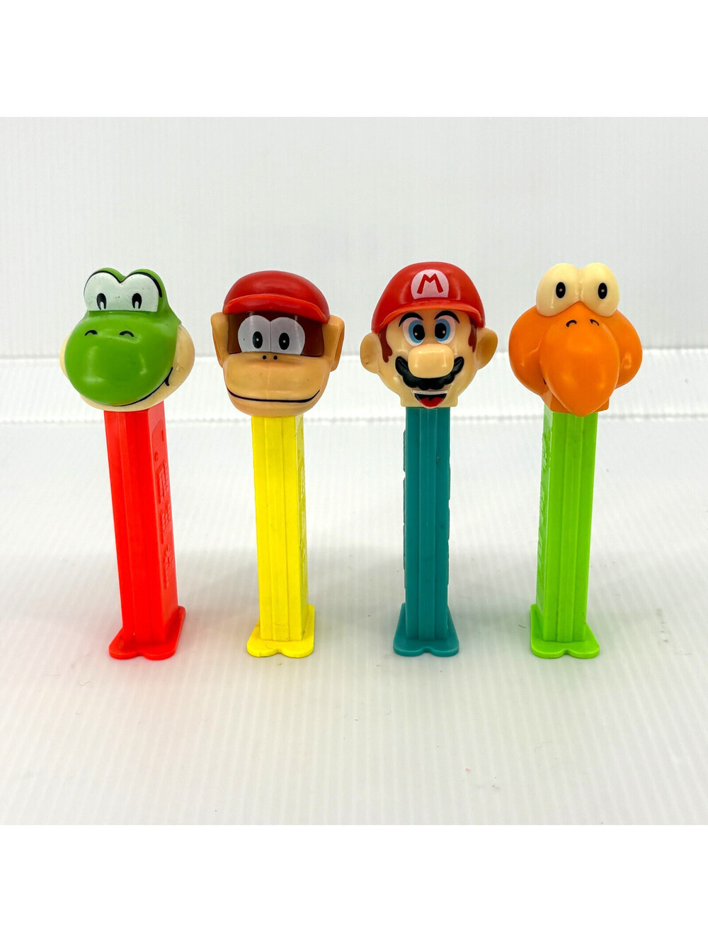Nintendo Super Mario PEZ Dispenser Lot Of 4 Mario Diddy Kong Green Orange Yoshi